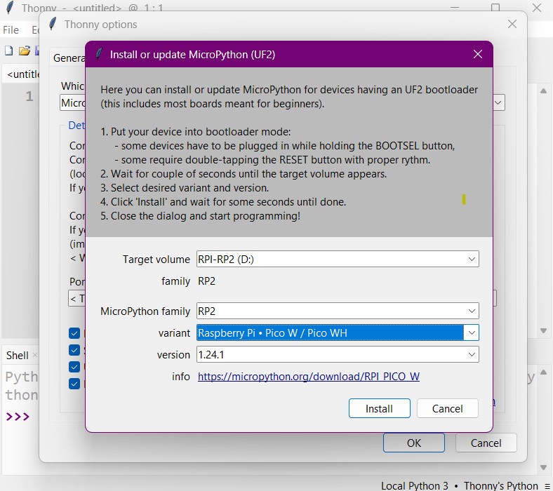 Thonny Configuring