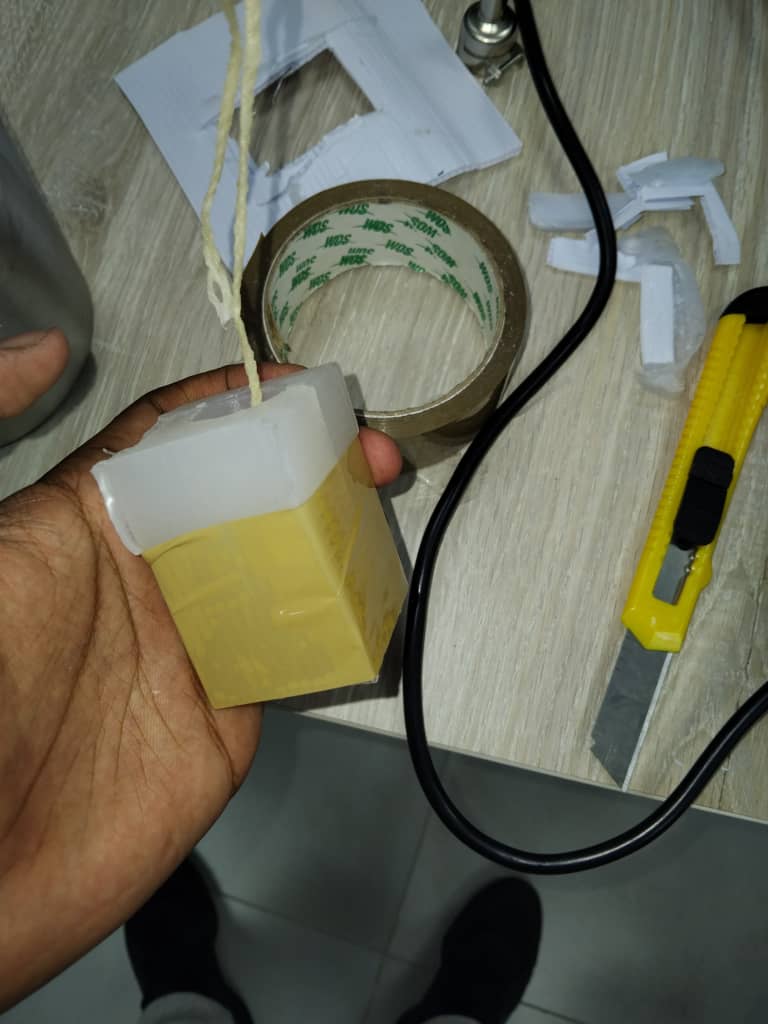 Pouring Wax into Mold