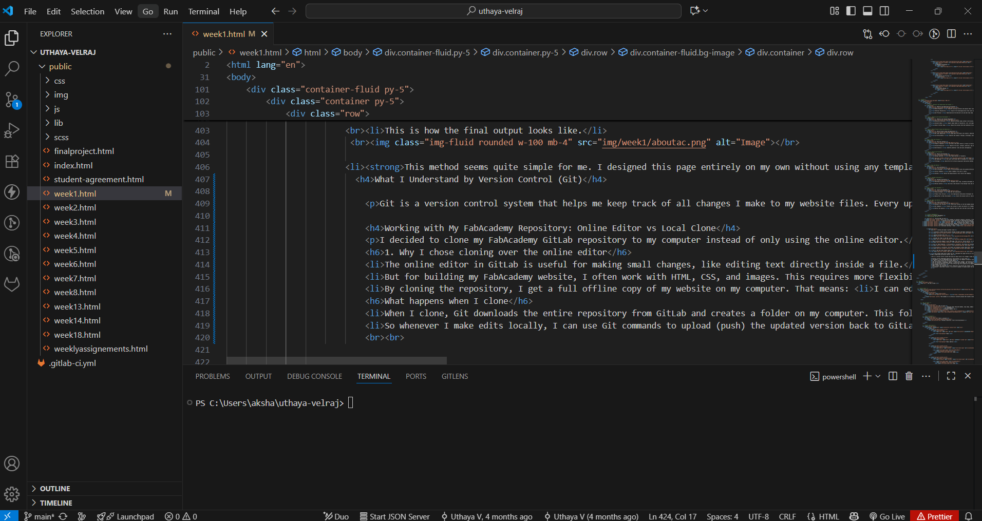 Editing files in VS Code