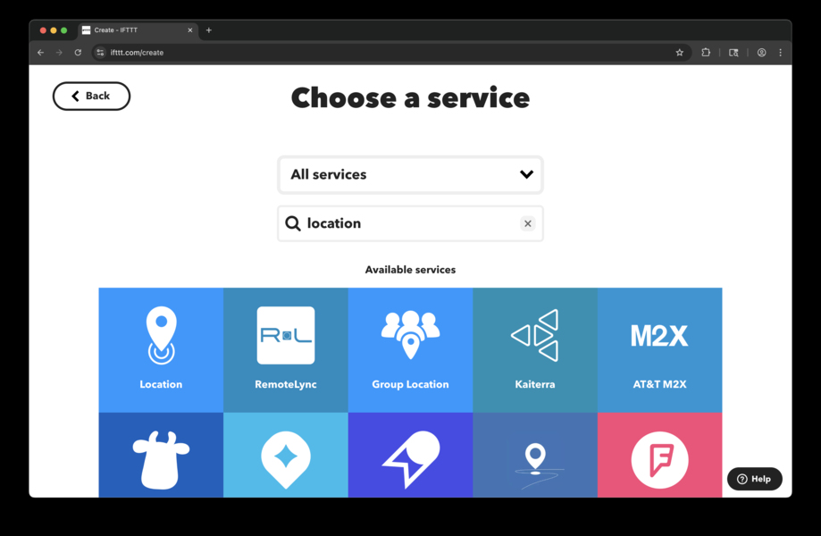 IFTTT Select If This Trigger Service