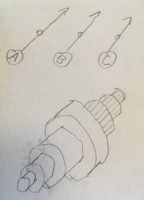 Sketch of Hands and Spindle