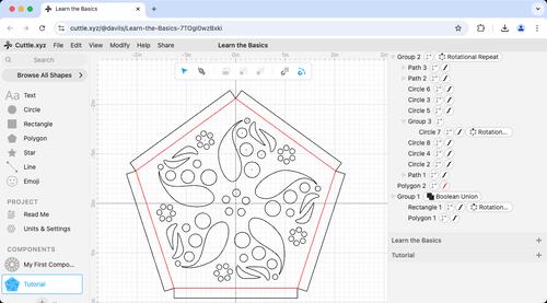 Tutorial design using Cuttle