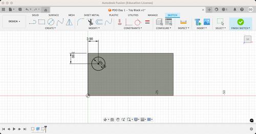 Sketch for initial top connector