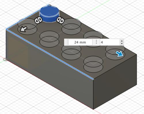 Rectangual pattern for connectors detail