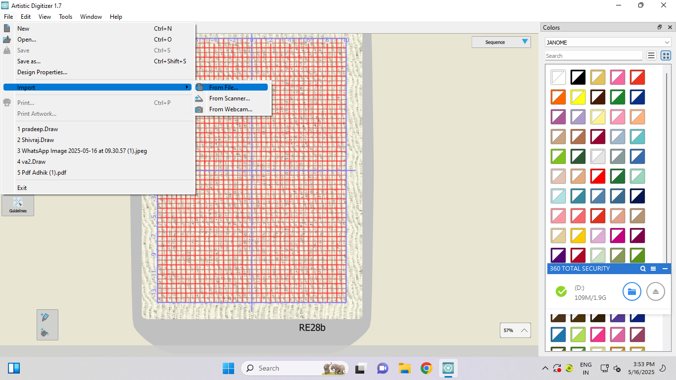 Importing a design file