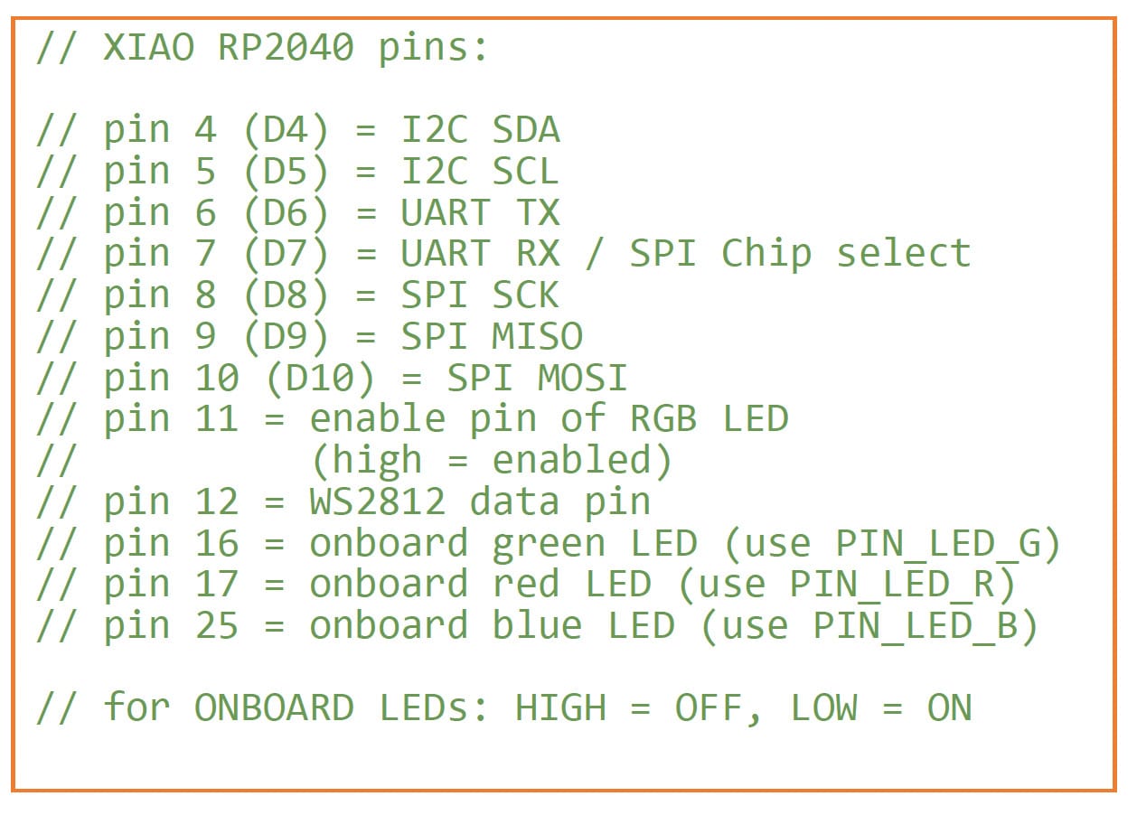 RP2040 pins