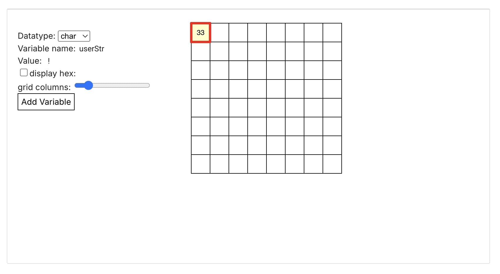 type table