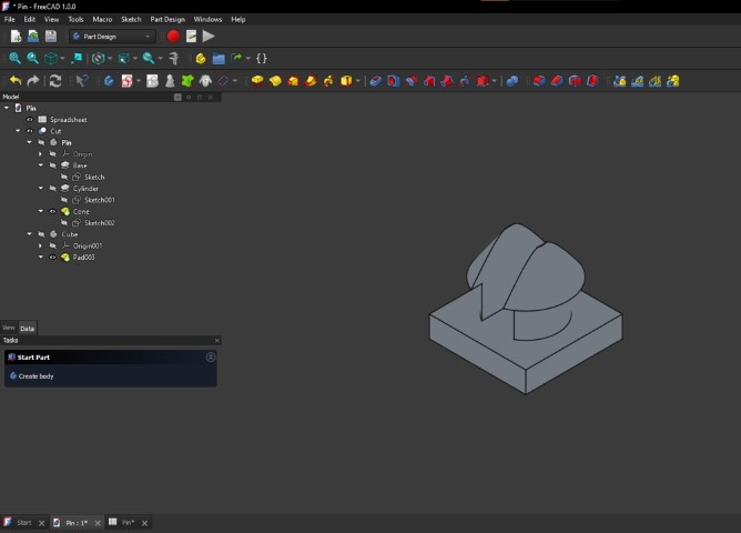 FreeCAD Pin