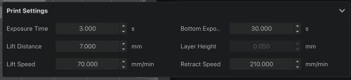 Resin Render Settings