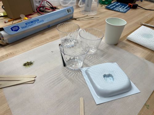Mold with resin