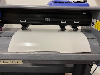 Gray vinyl in the vinyl cutter