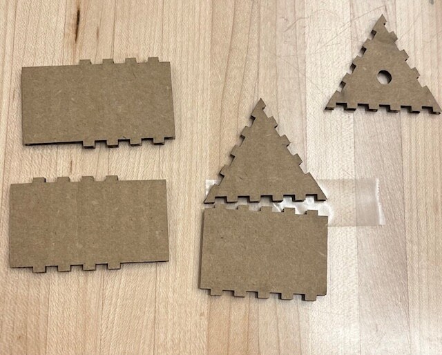 Pieces of Cardboard Birdhouse