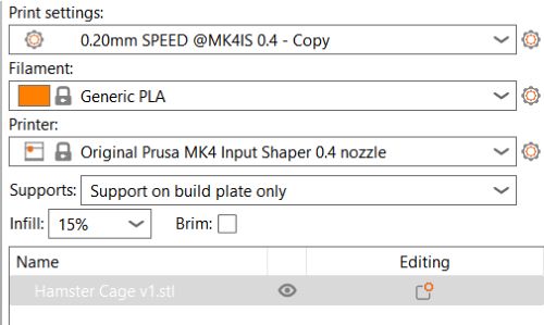 Prusa Settings