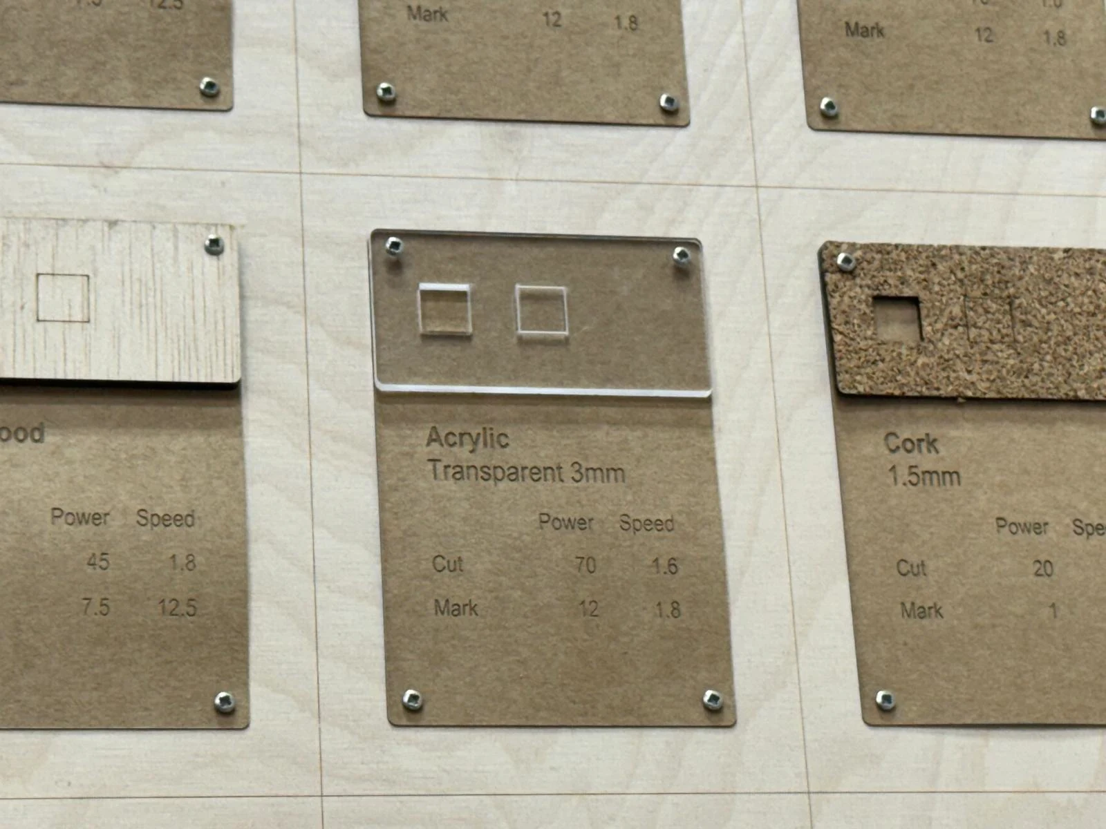 Laser cutting acrylic parts