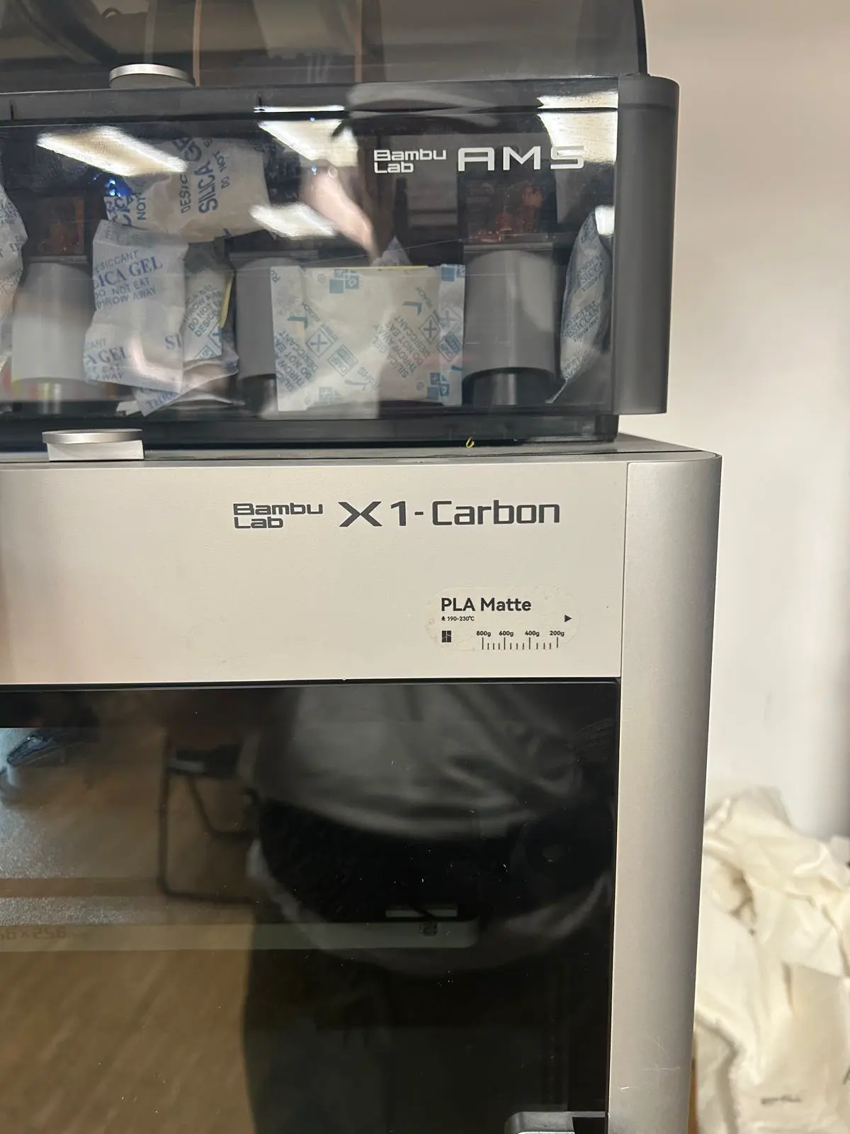 Bambu Lab X1-Carbon with AMS unit on top