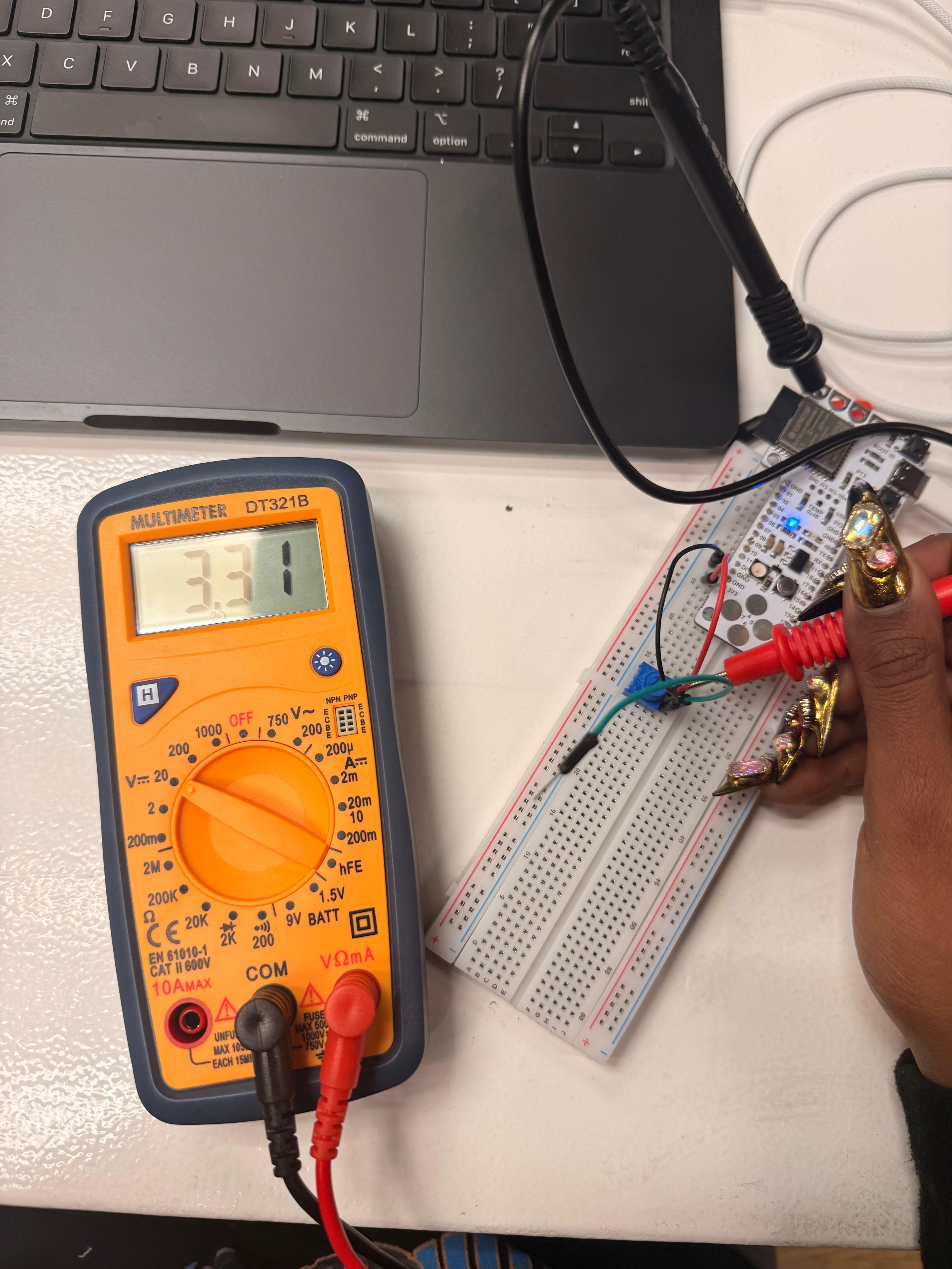 Multimeter reading 3.31V