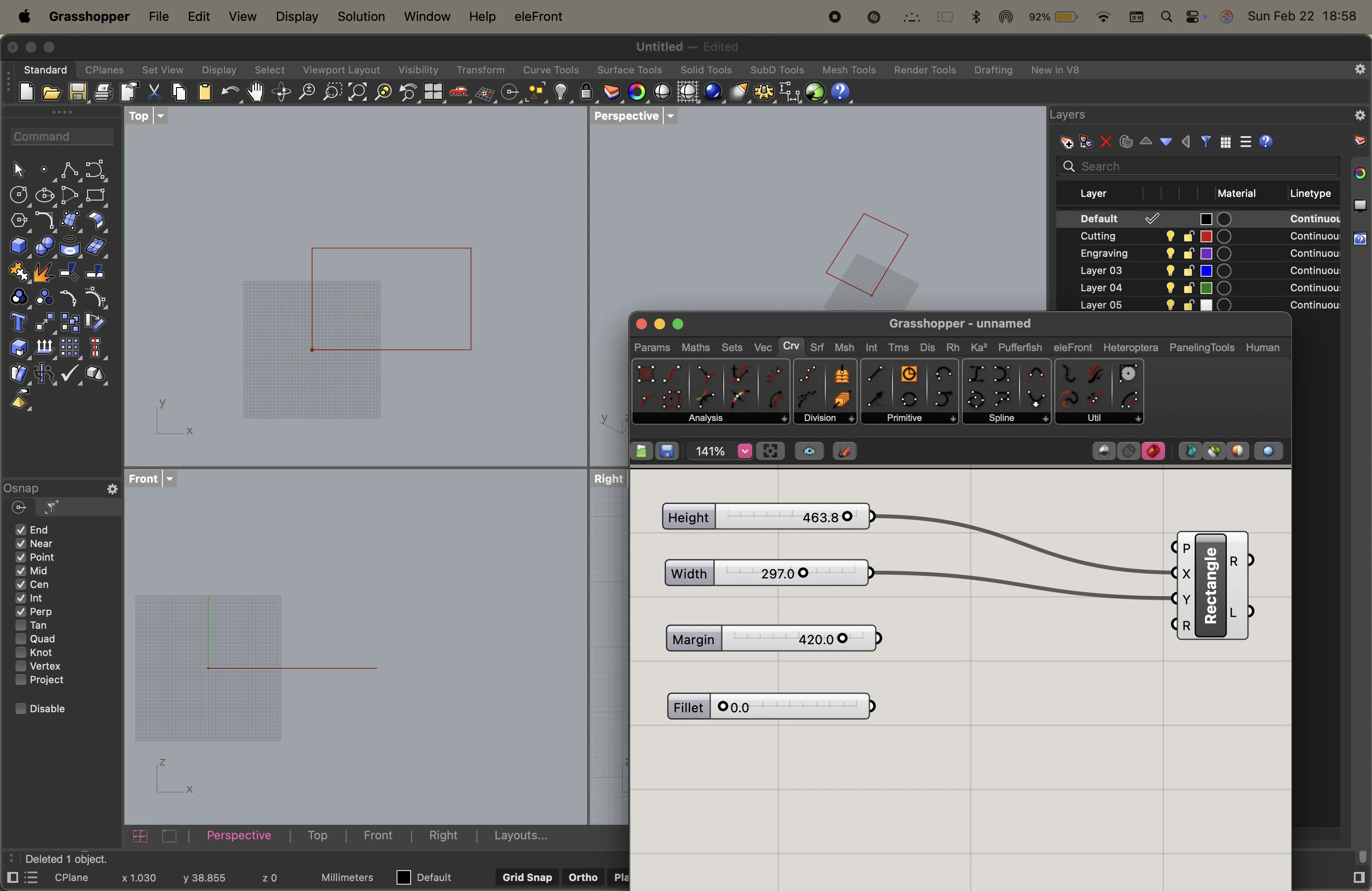 Rhino 8 - vector drawing