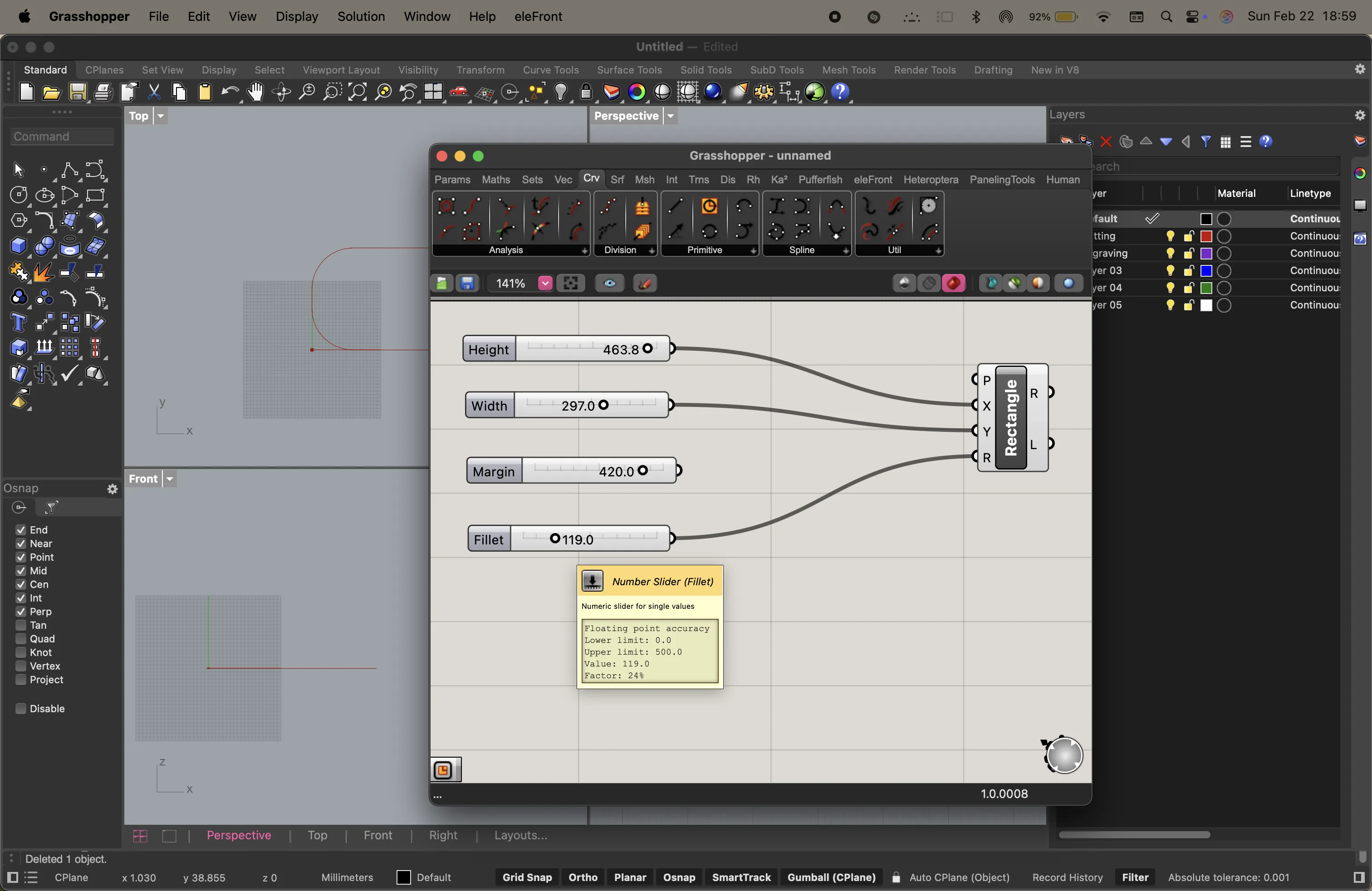 Rhino 8 - vector drawing