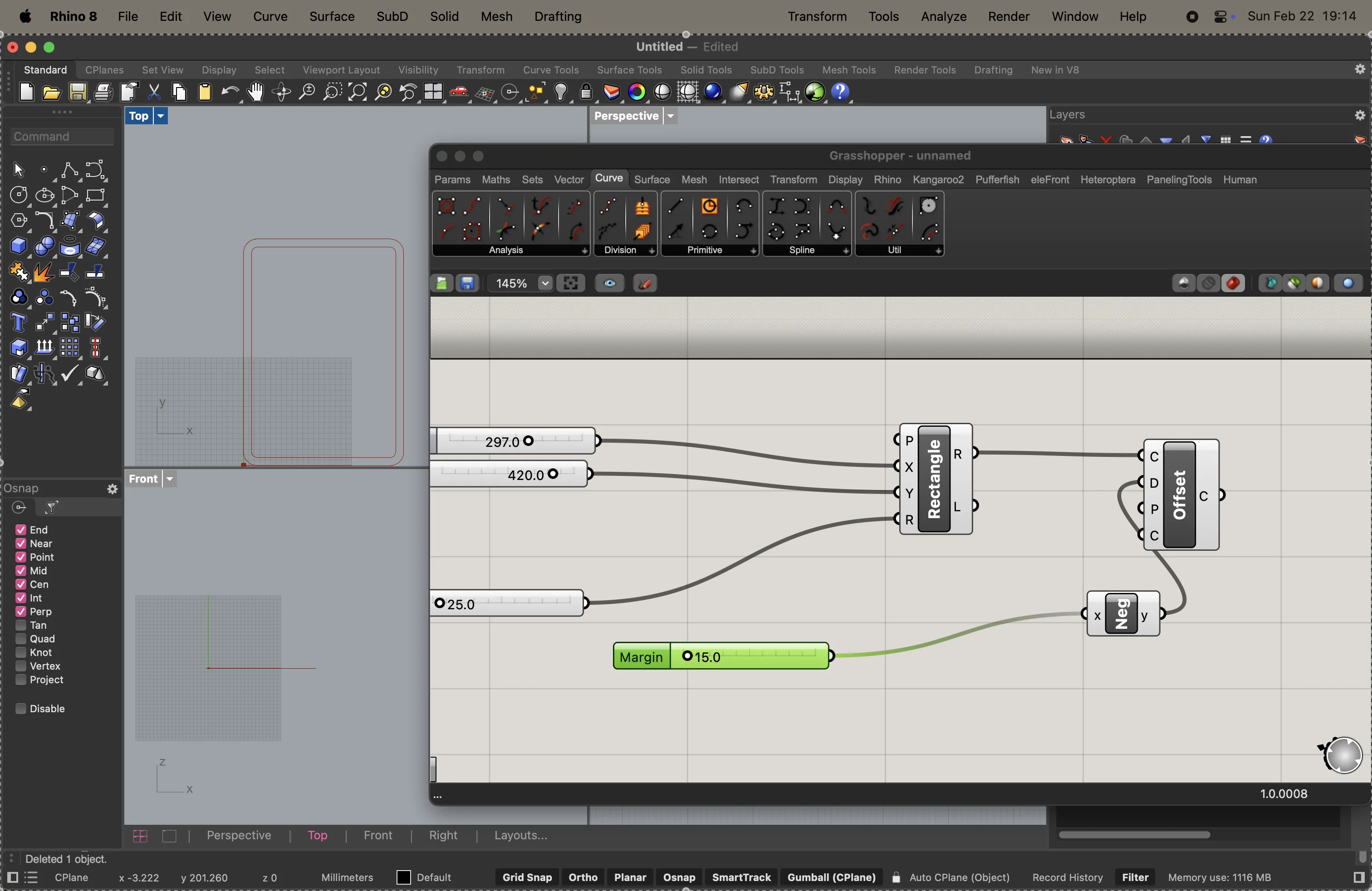 Rhino 8 - vector drawing