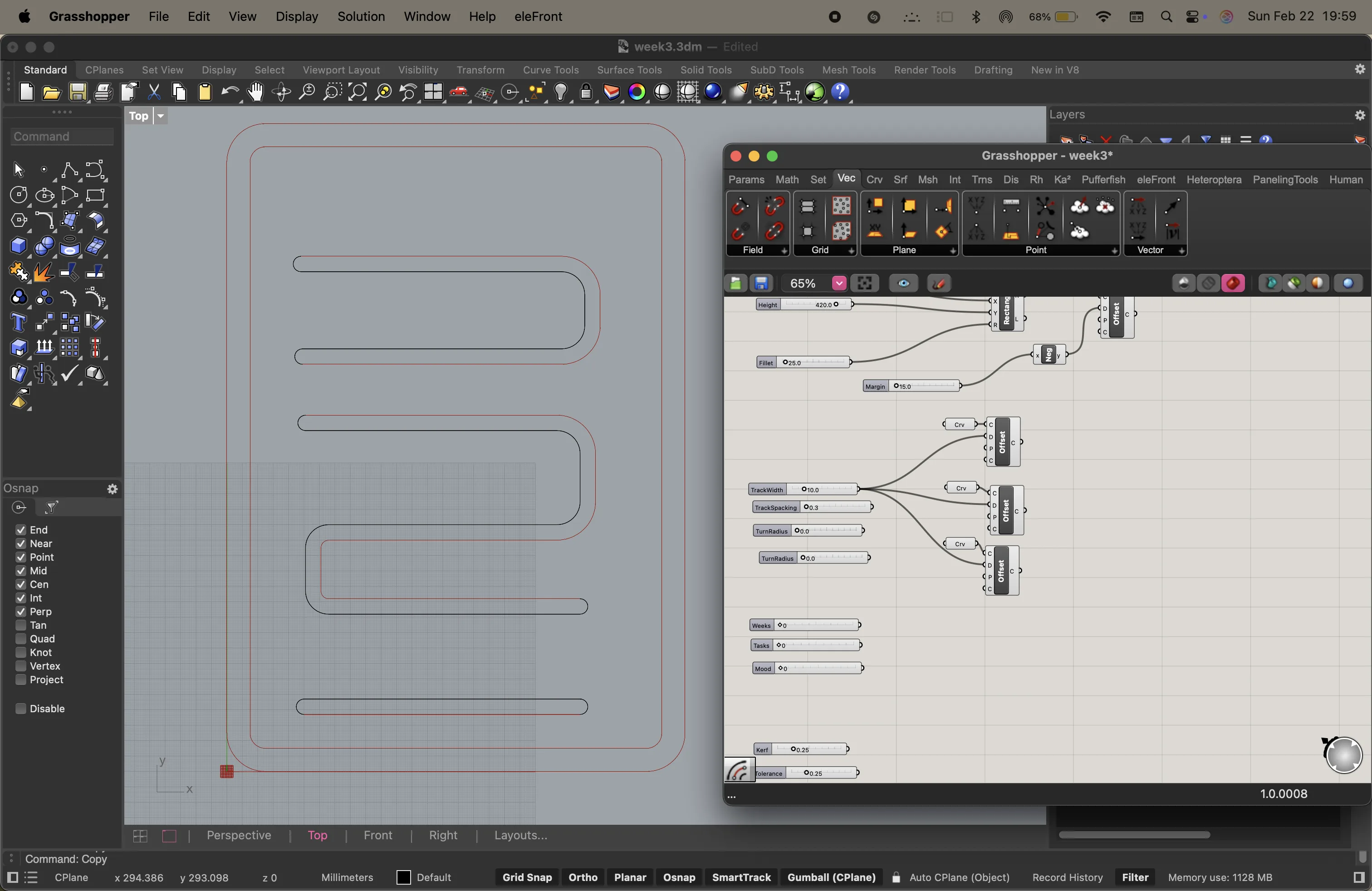 Rhino 8 - vector drawing