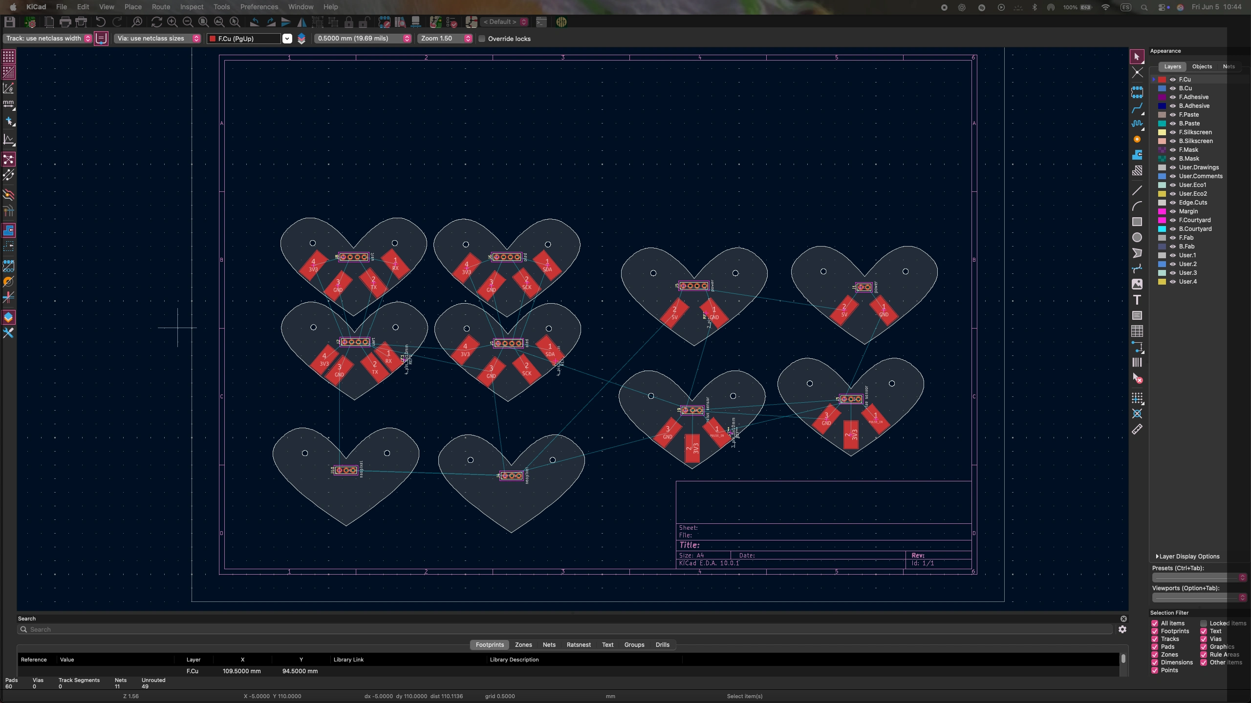 Kicad Connector Heart BCP