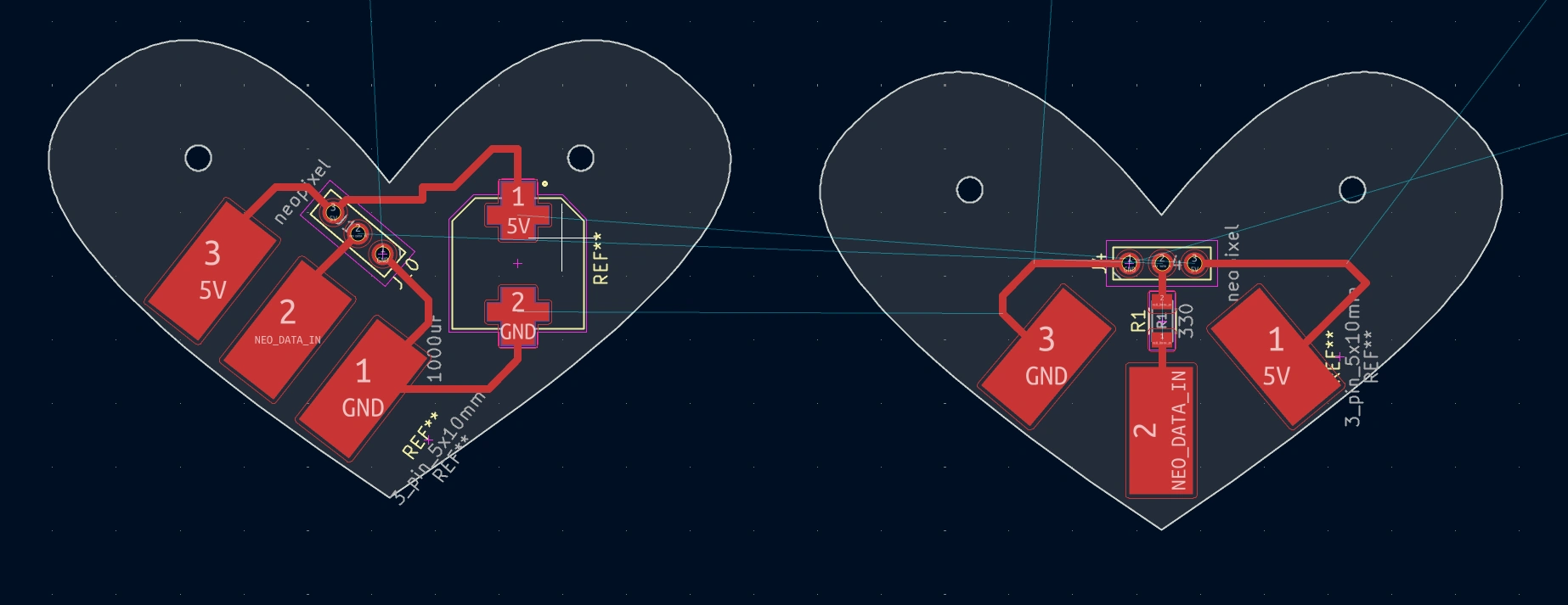 Kicad Neo Pixel Connector