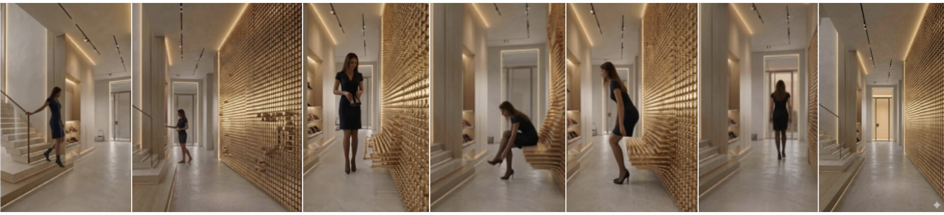 AI generated video frames — wall concept