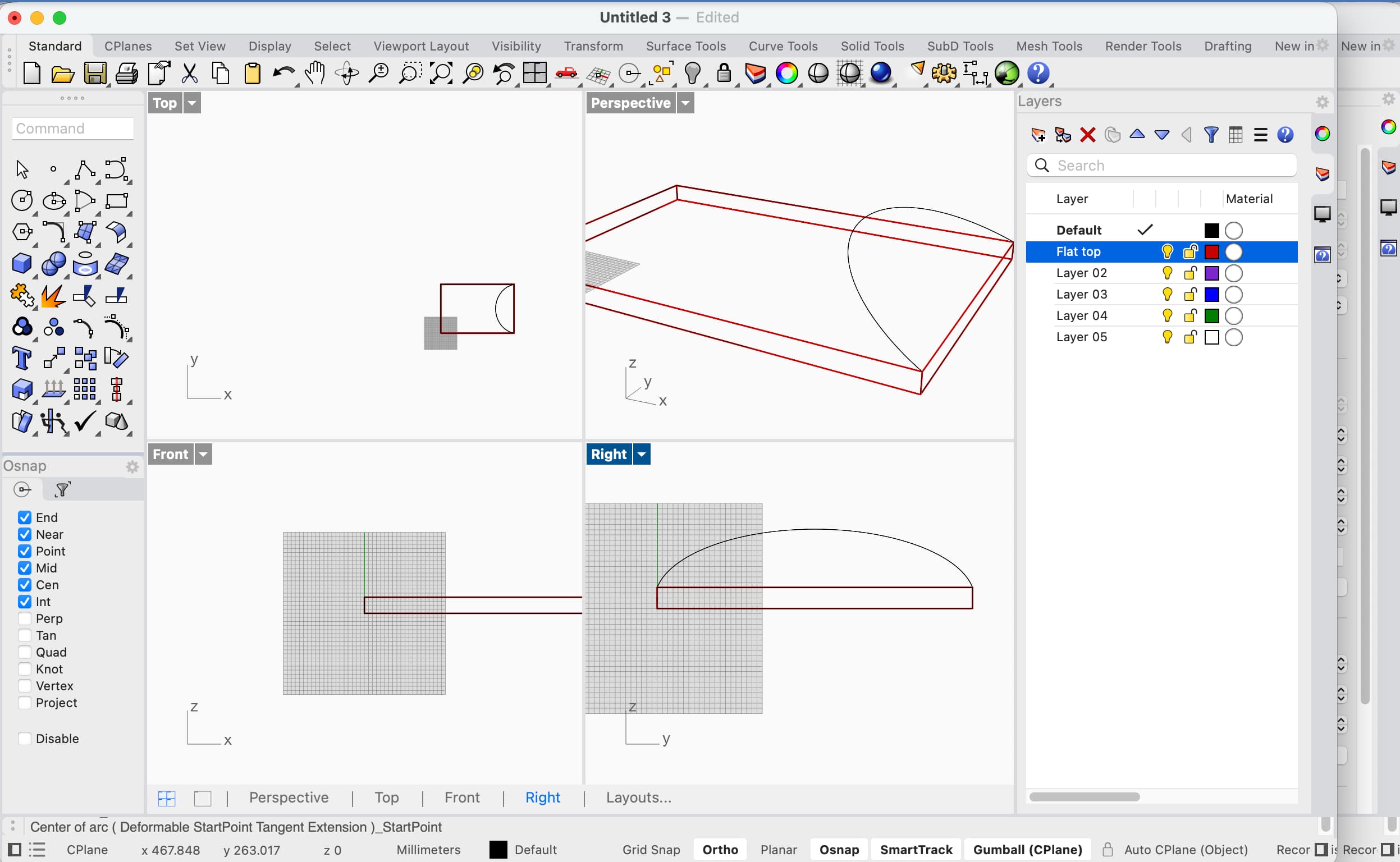 Arc-based dome attempt