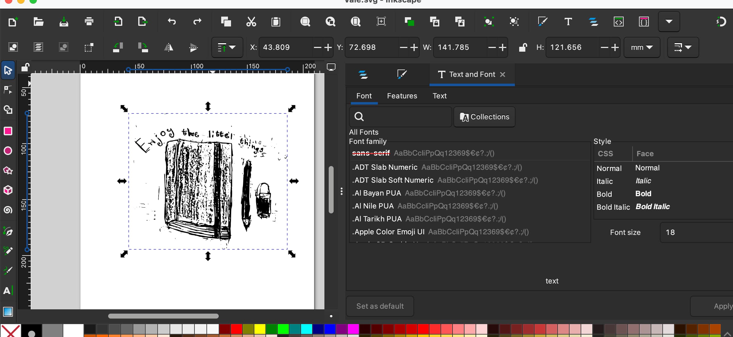 Silhouette Studio interface