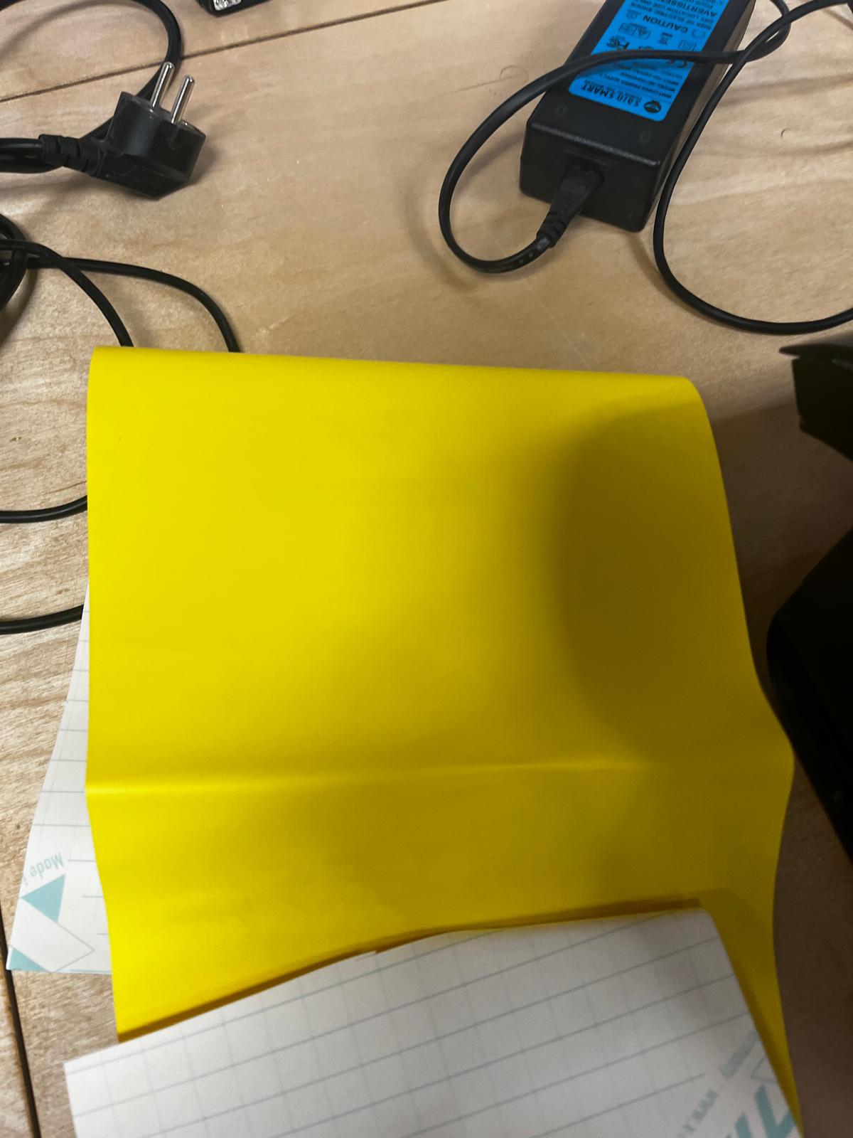 Yellow vinyl sheet