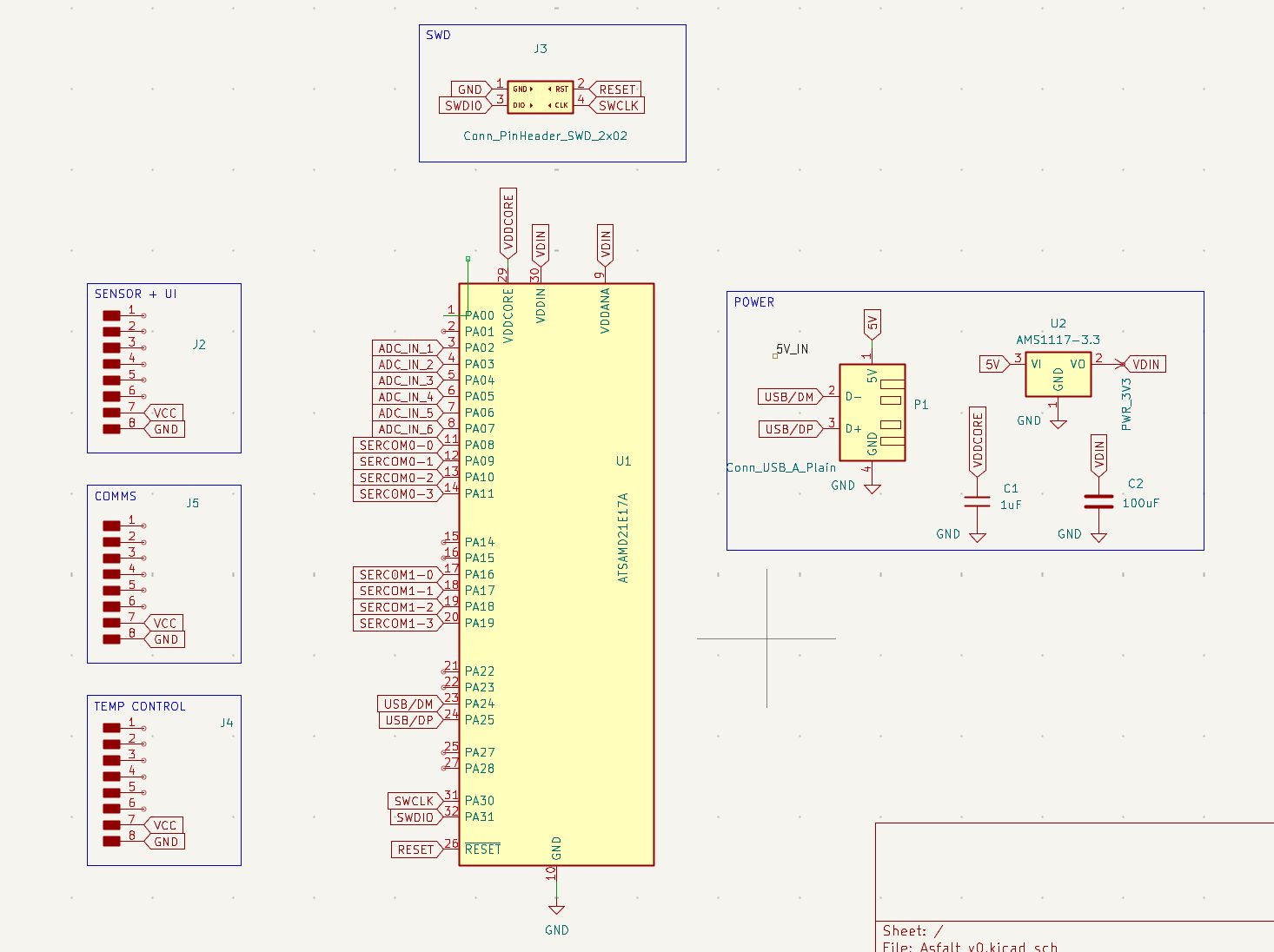 Schematic with labeled connections