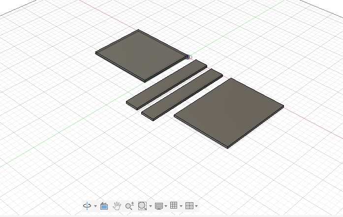 CAD model of cabinet panels