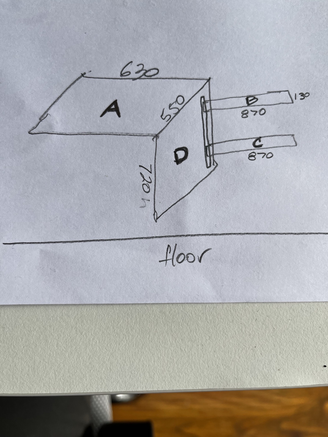 Cabinet structure sketch detail
