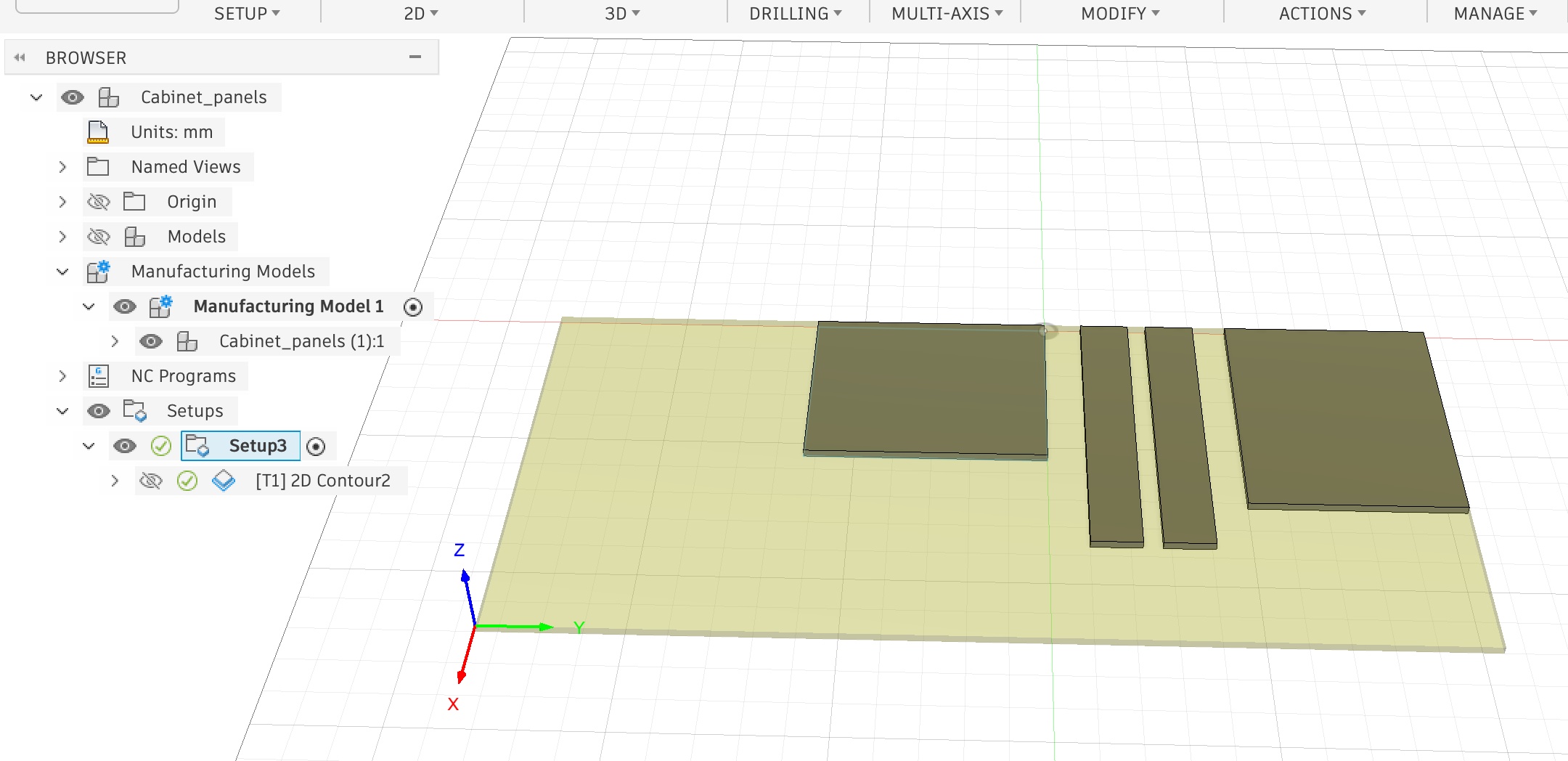 CAM setup in Fusion 360