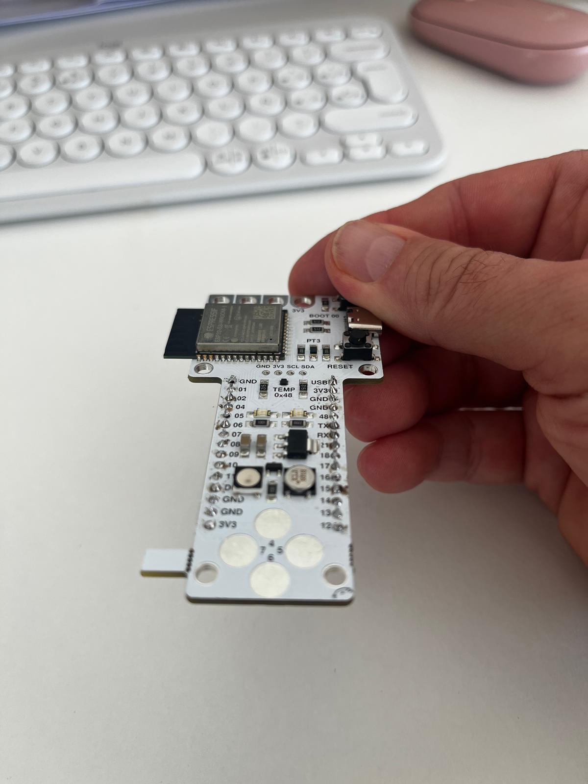 Barduino board with soldered headers