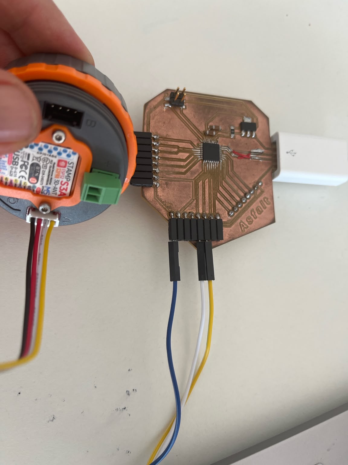 M5Dial connected to ASFALT PCB