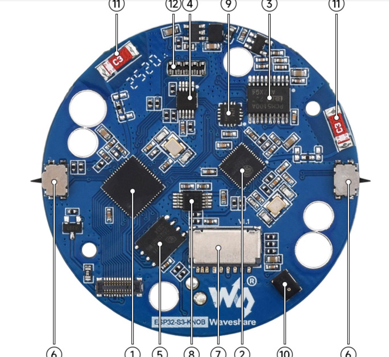 Waveshare PCB overview