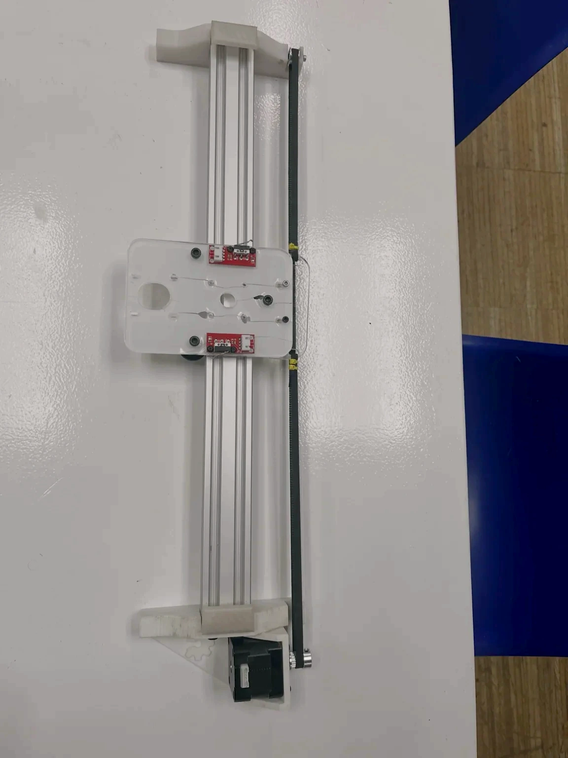 Linear axis top view