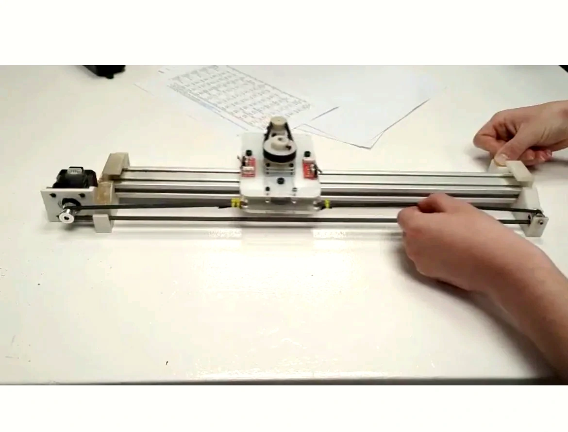 Linear axis top view