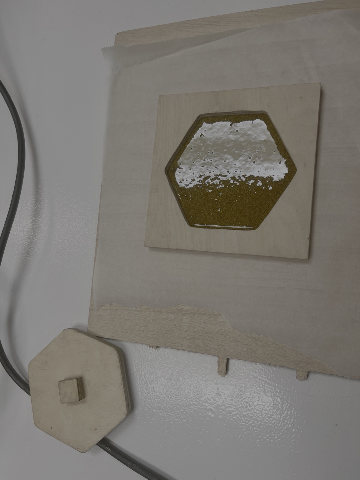 Material inside mold