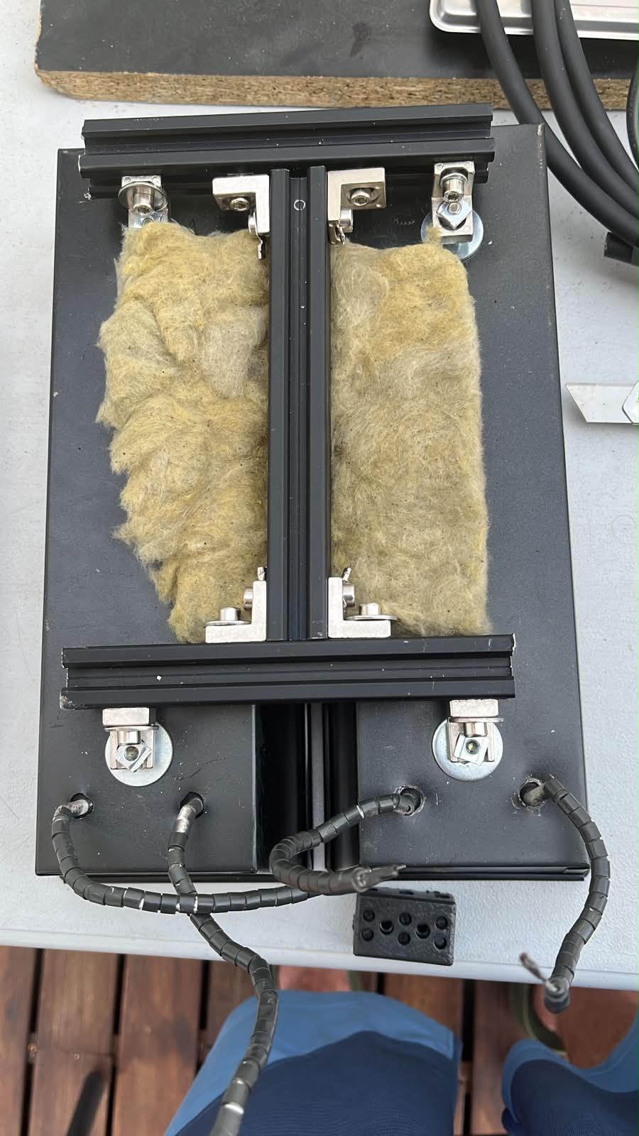 Compressed insulation inside frame