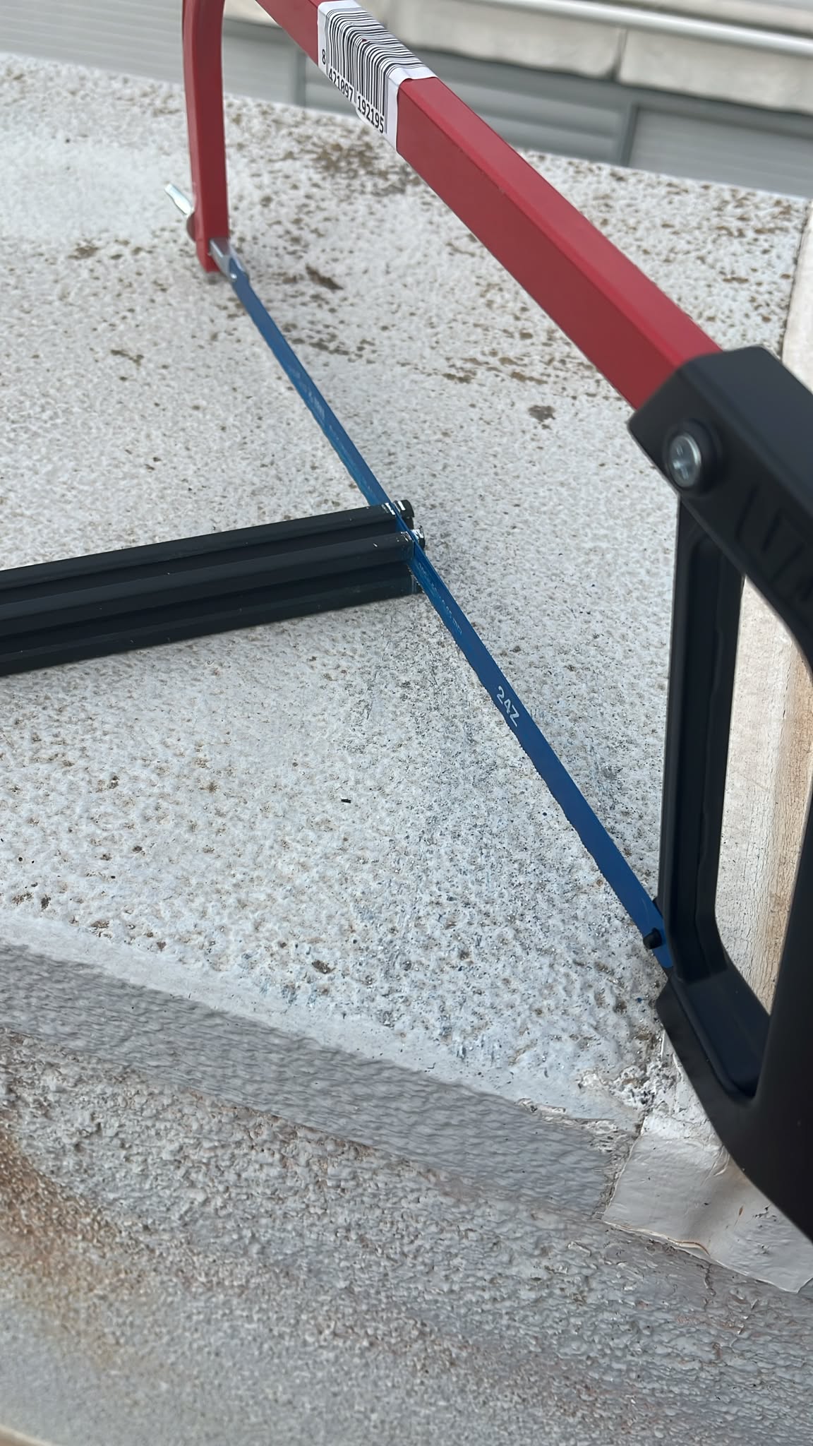 Cutting aluminum T-slot profile