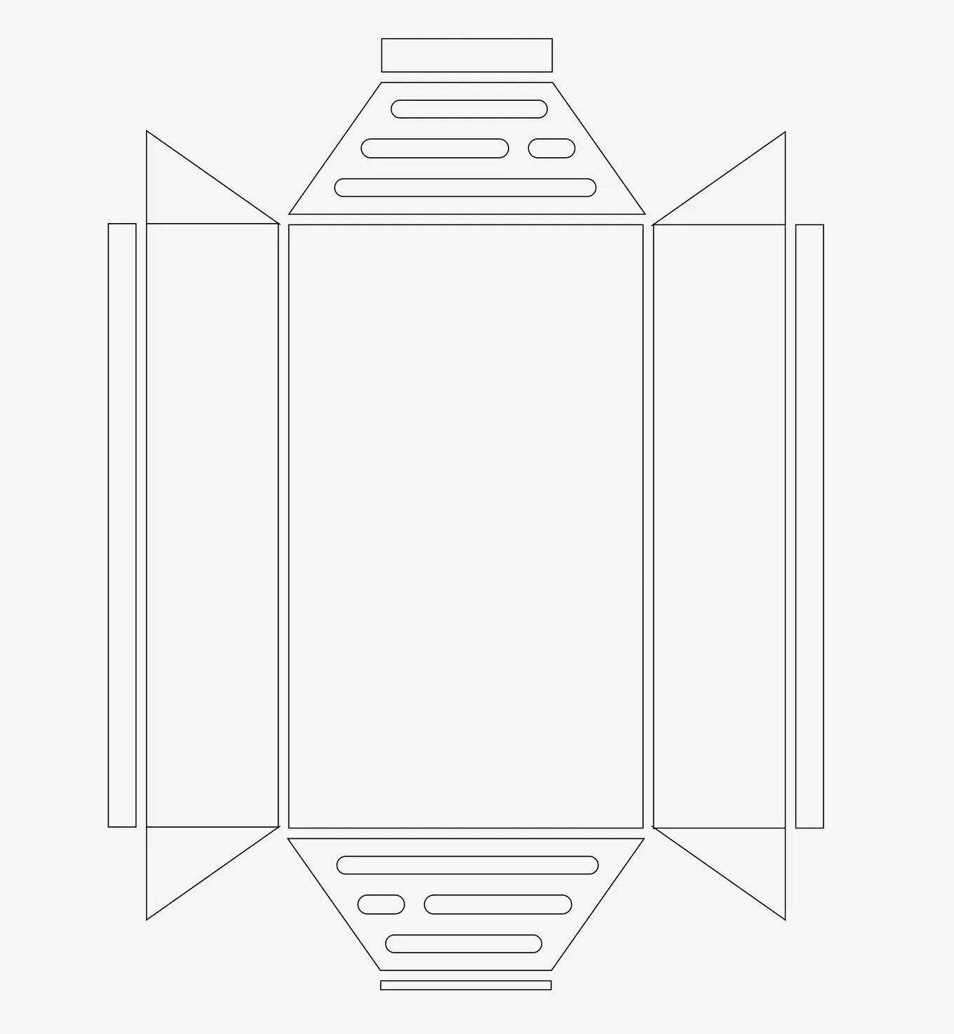 Flat laser-cut nesting layout of the enclosure panels