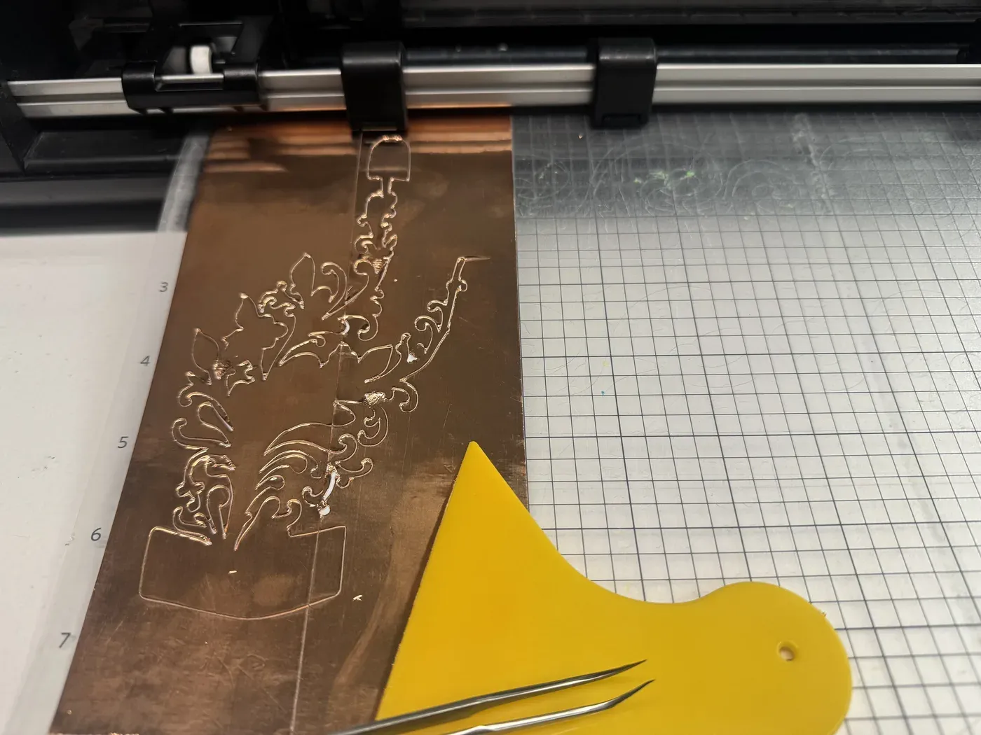 Copper tape after cutting