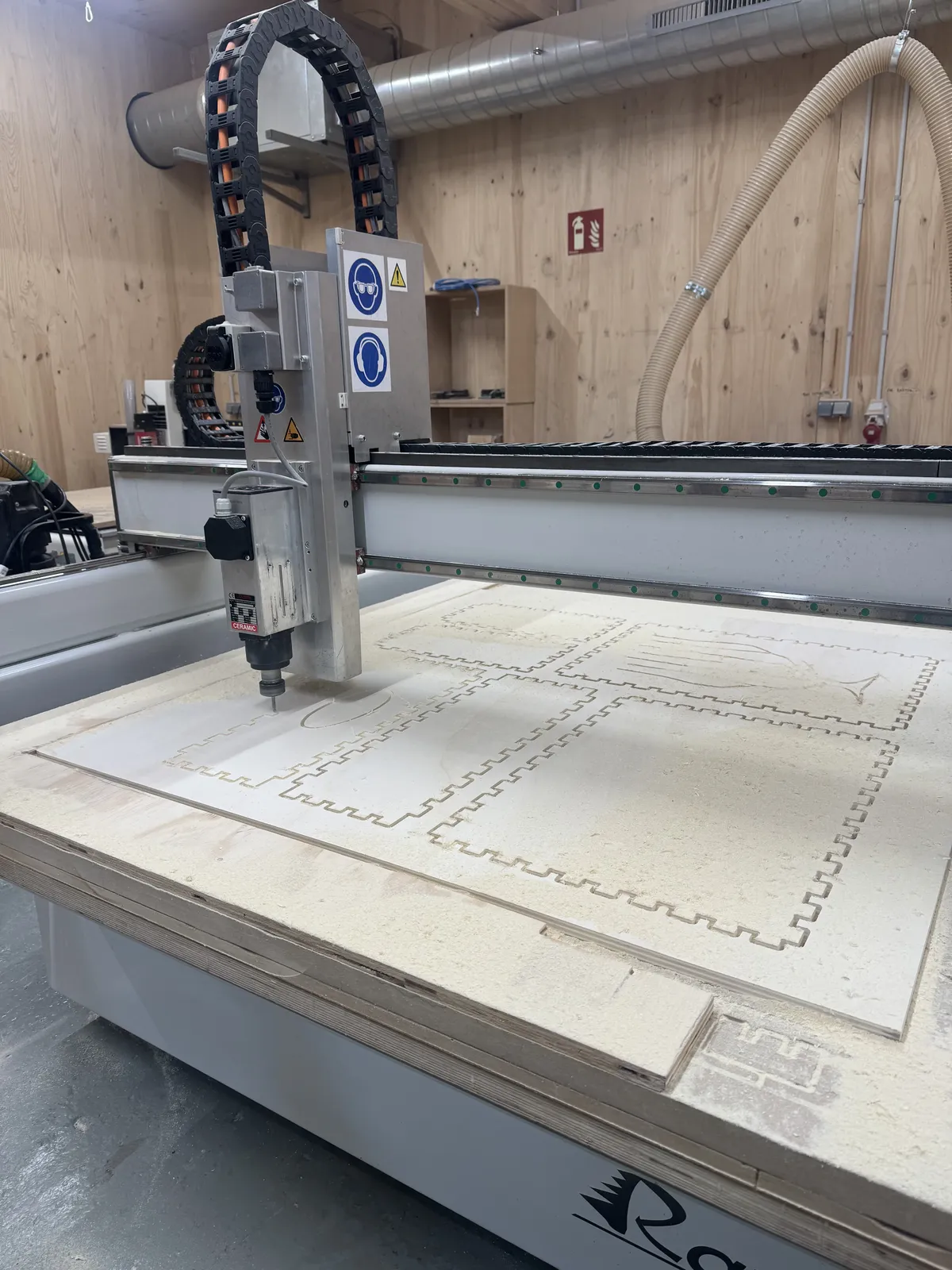 Tongue drum finger joints fully cut, botanical engraving beginning