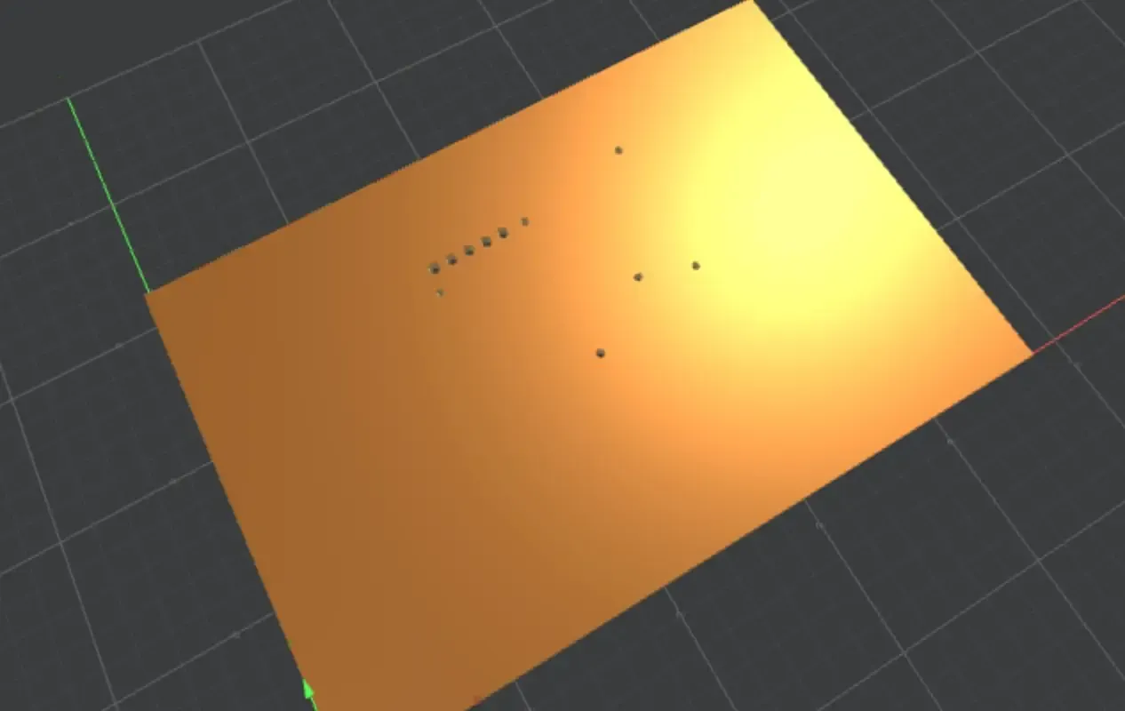 KiCad 3D drill holes