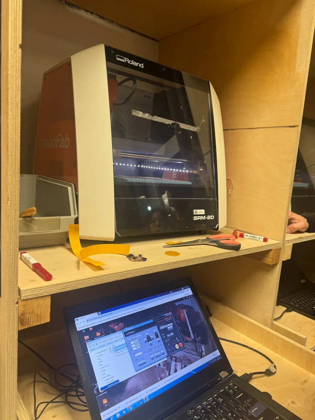 Roland SRM-20 monoFab with dedicated Windows laptop