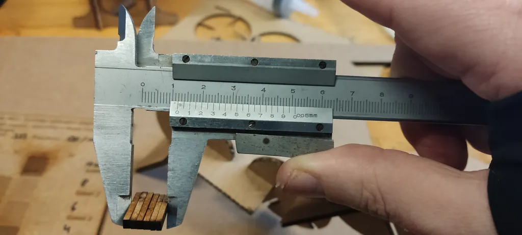 Measuring kerf from cutouts