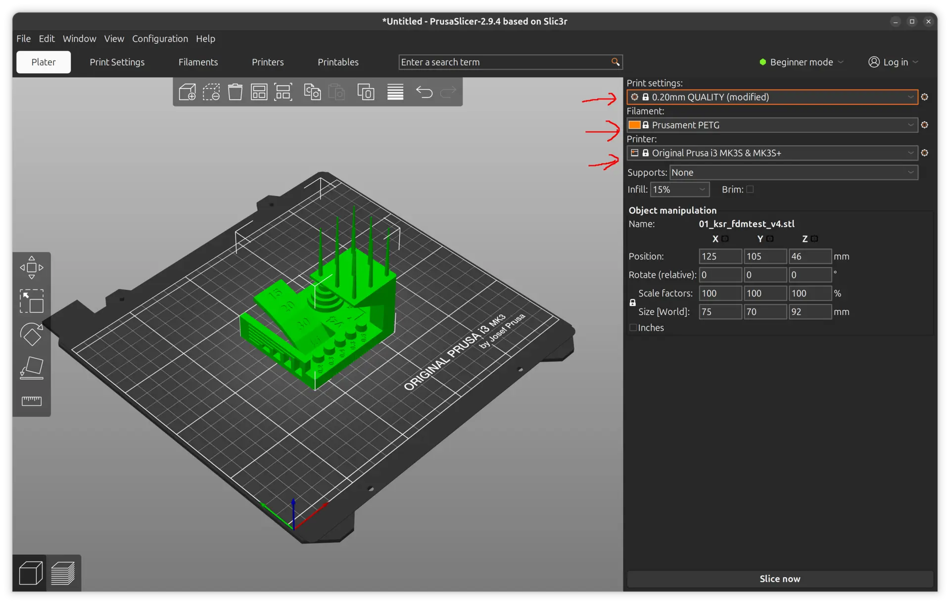 Prusa Slicer print settings
