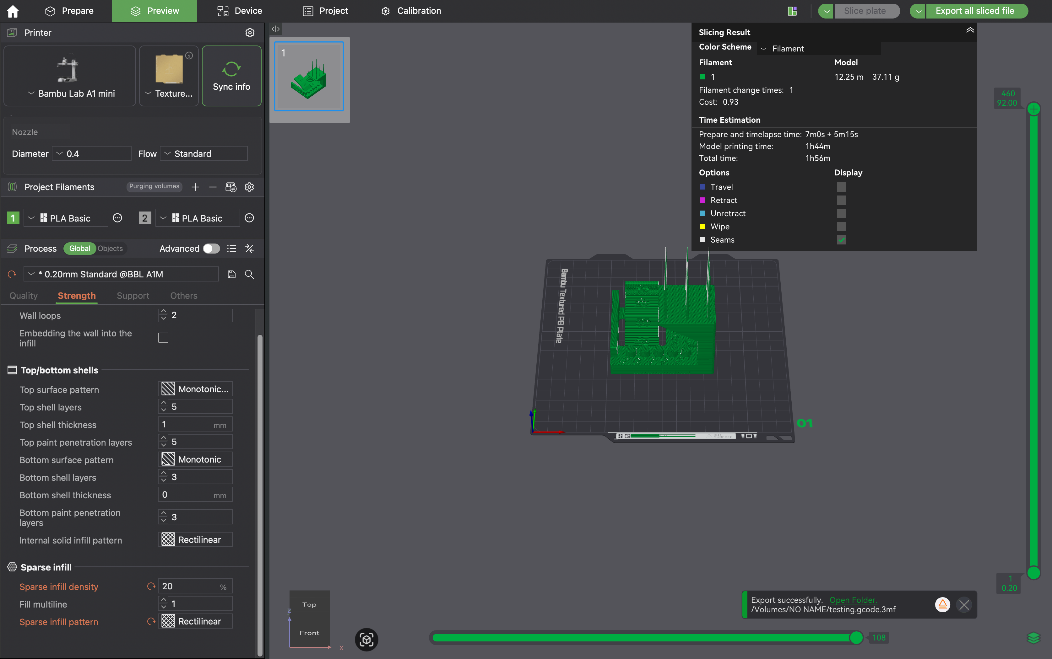 Bambu Studio slicer settings